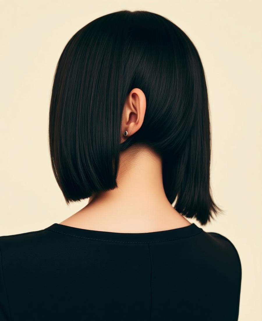 Sharp blunt bob